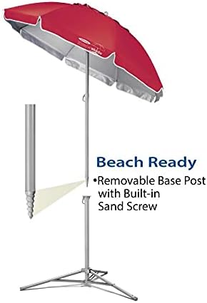 Wondershade Ultimate Portable Sun Shade Umbrella – Lightweight Adjustable Outdoor Patio & Beach Umbrella with Tripod Base (Orange)