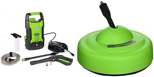 Greenworks GPW1501 1500 PSI 1.2 GPM Pressure Washer (Upright Hand-Carry) with Surface Cleaner