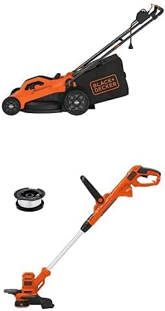 BLACK+DECKER Lawn Mower, Corded, 13 Amp, 20-Inch (BEMW213) + BLACK+DECKER String Trimmer with Auto Feed, Electric, 6.5-Amp, 14-Inch (BESTA510)