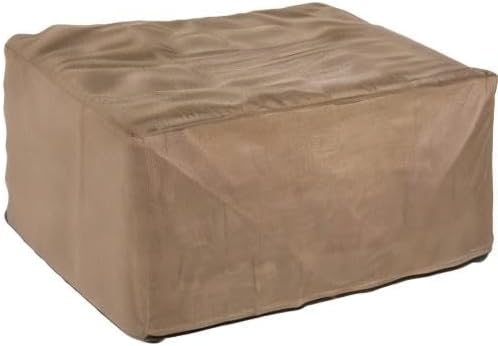 DUCKCOVERS Essential Water-Resistant 40 Inch Rectangular Ottoman/Side Table Cover, Outdoor Ottoman Cover