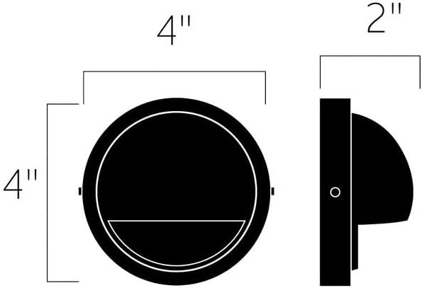 Kichler 15764WHT27R Half Moon LED Deck Light