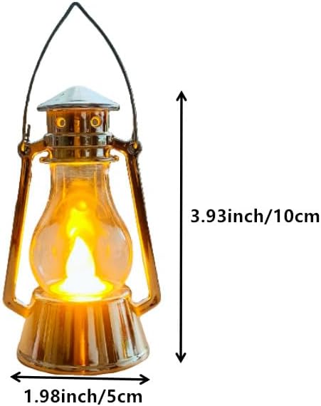 12 Pack Mini Lantern for Little Cowboy Centerpieces Tables Ideas Western Party Favor Decorations Wedding Decor Camping with 4inch Flickering LED Candle, Vintage Table Toppers Decorative