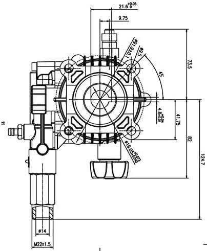 3/4" Shaft Horizontal Pressure Washer Pump 2600-3200 psi Power Washer Pump Replacment Max 3200 PSI, Compatible with Honda, Simpson and More Pressure Washers