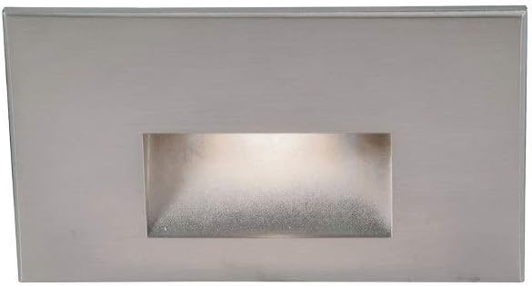 WAC Landscape Lighting, LEDme 120V LED Horizontal Indoor and Outdoor Step and Wall Light 3000K Built-in LED in Stainless Steel