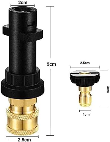 High Pressure Washer Gun Adapter 1/4" Spray Nozzle Tips Sets Brass Female Quick Connector for Karcher k2 k3 k4 k5 k6 K7
