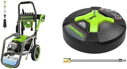 Greenworks Pro Brushless 2700 PSI (CSA Certified) 2.3 GPM Max / 1.2 GPM Electric Pressure Washer with 15in Surface Cleaner, Foldable Handles, Rugged Steel Frame, 25 FT Hose, 35 FT GFCI Power Cord