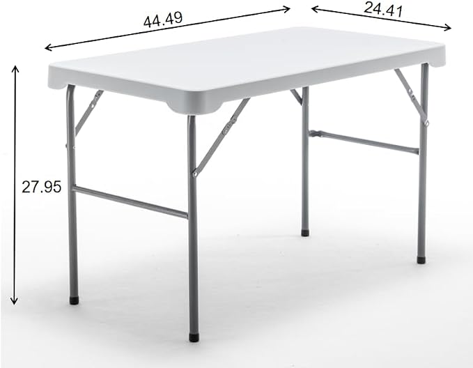 BTEXPERT 3-Piece Set Plastic Portable Folding Beer Picnic Table & Two Benches Seats Foldable Heavy Duty White for Party RV Patio Dining Event Camping Outdoor Activity Commercial Family Home Garden