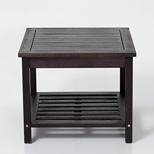 DTY Outdoor Living Longs Peak Eucalyptus Two Shelf Side Table - Espresso