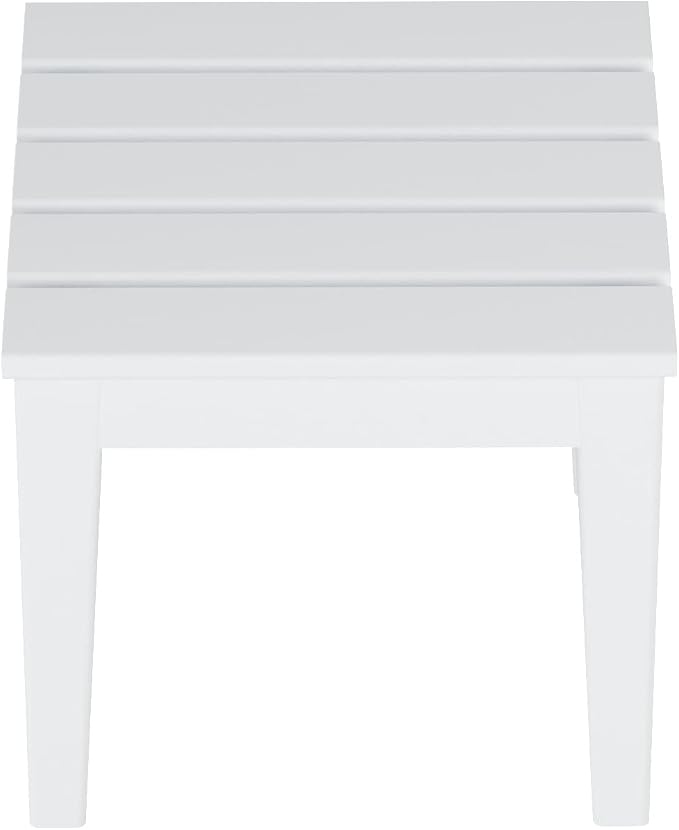 WestinTrends Ashore Outdoor Patio Modern Adirondack Side Table, White