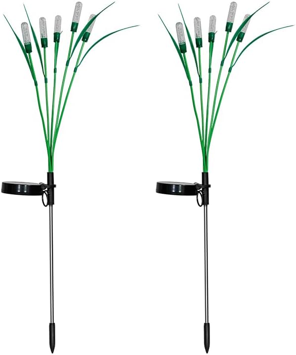 BXROIU Solar Outdoor Garden Lights,4 Pack LED Solar Swaying Lights for Garden Patio Yard Pathway Walkway Wedding Party Christmas Landscape Lighting(Warm White)