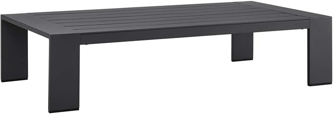 Modway Tahoe 4-Piece Fabric/Powder-Coated Aluminum Outdoor Set in Charcoal/Gray
