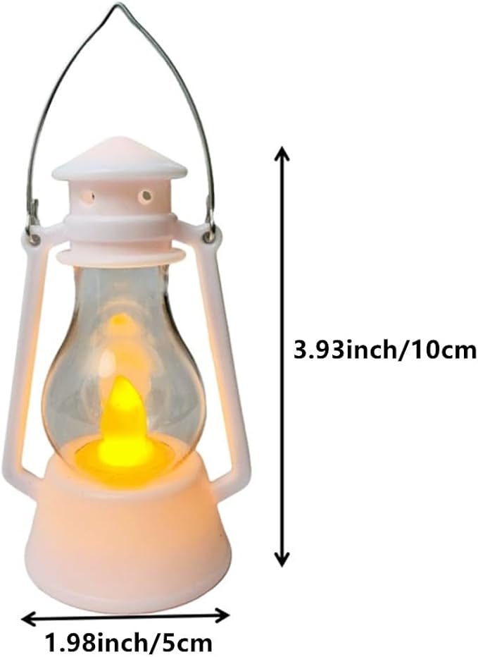 12 Pack Mini Lantern for Little Cowboy Centerpieces Tables Ideas Western Party Favor Decorations Wedding Decor Camping with 4inch Flickering LED Candle, Vintage Table Toppers Decorative