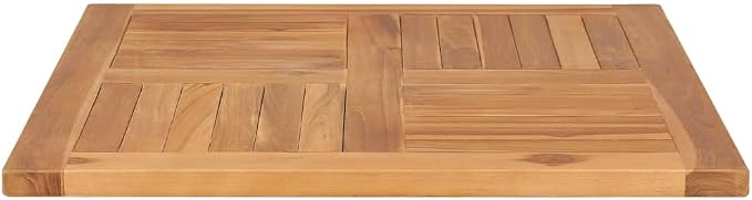 vidaXL Solid Teak Wood Table Top Square Dining Wooden Replacement Tabletop Kitchen Dining Room Home Indoor Restaurant Furniture 27.6"