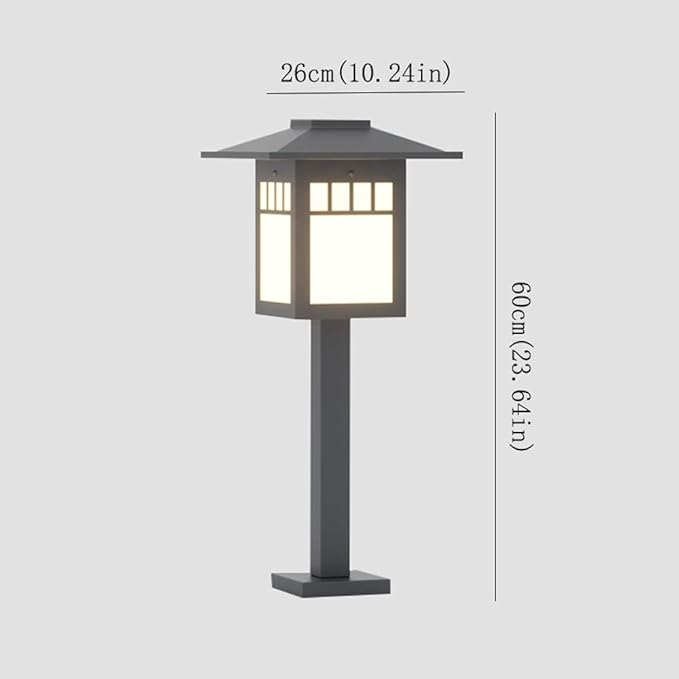 ANALYST Outdoor Waterproof Lawn Lights E27 1-Light External Garden Lamps Modern Home Yard Decorative Path Lights Outside Floor Mount Lighting Fixture for Landscape Deck H23.64in,Modern Wall Sconces