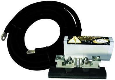 Go Power GP-DC-KIT5 DC Installation Kit for 2600-6000-Watt Inverters, 4/0 AWG Cables, 400 Amp Fuse, Pre-Lugged, Plug & Play, Includes Instructions, 8V & 70V Switchable - Black