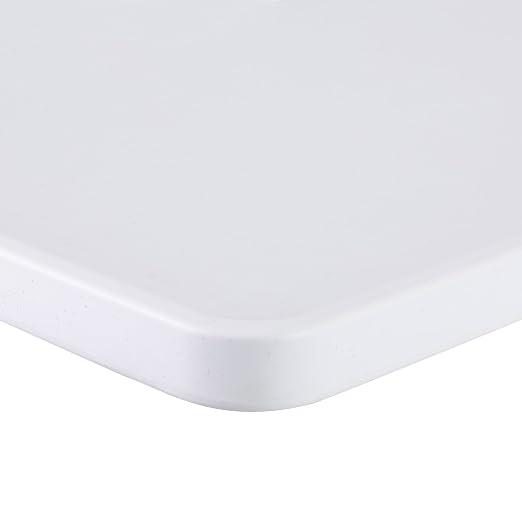 Norwood Commercial Furniture 8' Indoor/Outdoor Folding Training Table, Rectangular Blow-Molded Plastic Folding Training and Event Table, White