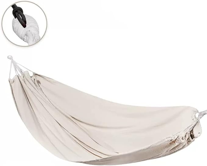 Outdoor Hammock Anti-Rollover Travel Camping Portable Hammock Hanging Chair Outdoor Portable Camping Travel Equipment (Color : White, Size : 200 * 150cm)