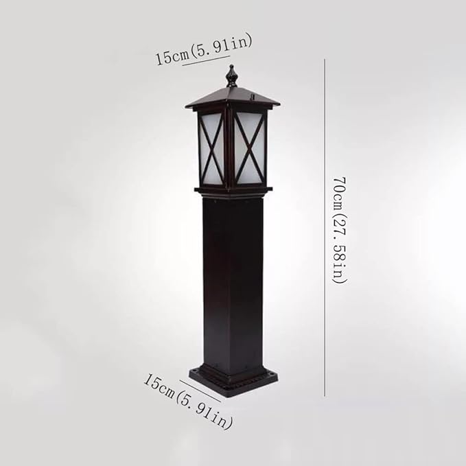 Brown Outdoor Lawn Lights Glass Shade E27 Path Lights IP65 External Waterproof Yard Lamps Outside Lighting Fixture Compatible with Garden Landscape Deck Driveway Pathway Porch Patio ,chandelier lighti