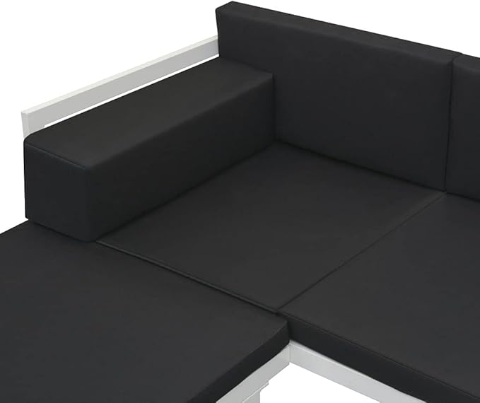 Patio Lounge Set with Cushions,Outdoor Patio Furniture,Conversation Furniture,Patio Furniture Sets,for Terrace,Garden,Backyard,4 PieceTextilene Aluminum Black