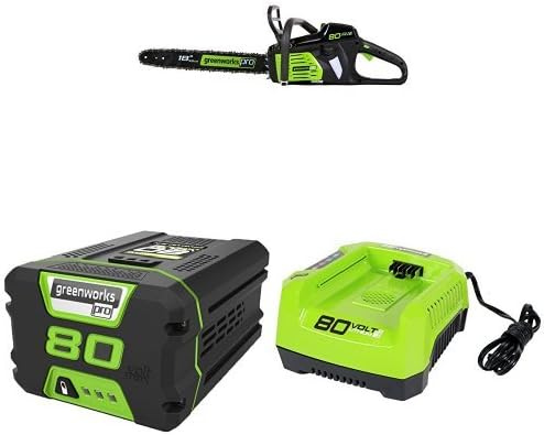 GreenWorks Pro 80V 18" Chainsaw w/ (2) 4Ah Batteries & Charger