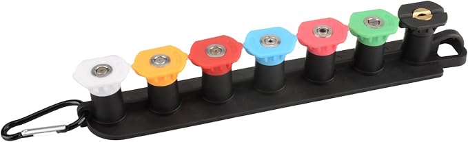 Pressure Washer Tips, Set of 7 Pressure Washer Nozzle Tips with Nozzle Holder, 1/4 Inch Quick Connect Power Washer Tips, 4000 PSI, Multiple Degrees Rinse Kit, Pressure Washer Accessories