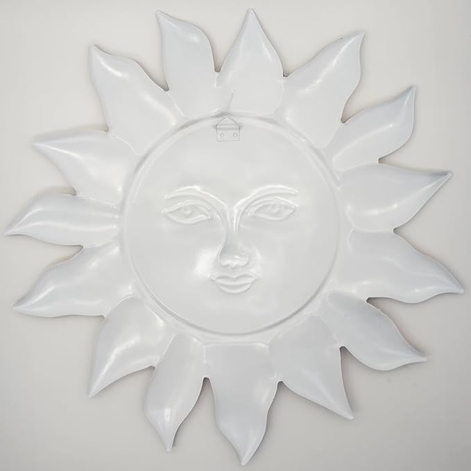 Metal Sun Flower Wall Decor,12.87 inches Sun Wall Art Hanging Decoration for Indoor and Outdoor, Garden Farmhouse Yard Patio Fence Living Room Bedroom Decor