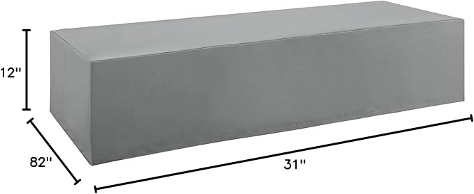 Modway Immerse All-Weather Outdoor Patio Furniture Cover for Use With Convene / Sojourn / Summon Chaise, Gray