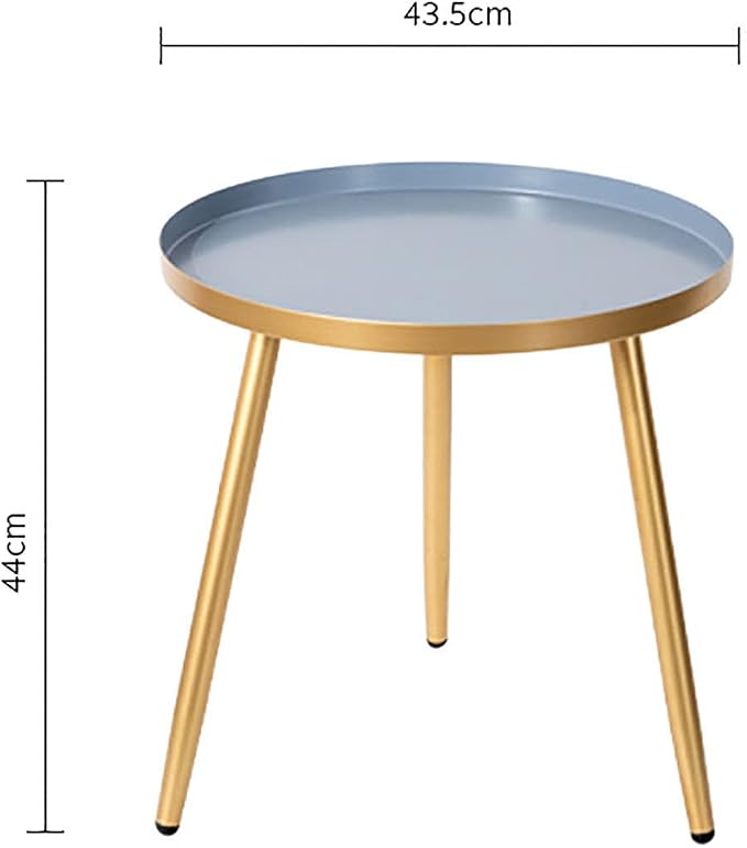 Tray Metal Round Contrasting Color Design End Table Small Side Table Outdoor & Indoor Coffee Table for Bedroom Patio