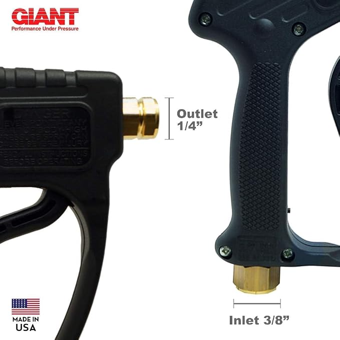 Giant Pressure Washer Trigger Gun - 21290C - Rated to Max 5000psi, 10 GPM - Made in USA