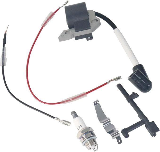 MS170 180 ignition coil flywheel, insulation pad high-voltage cap, suitable for 017 018 MS170 MS180 chainsaw, part number 1130-400-1201 GFJZN (Ignition coil set A)
