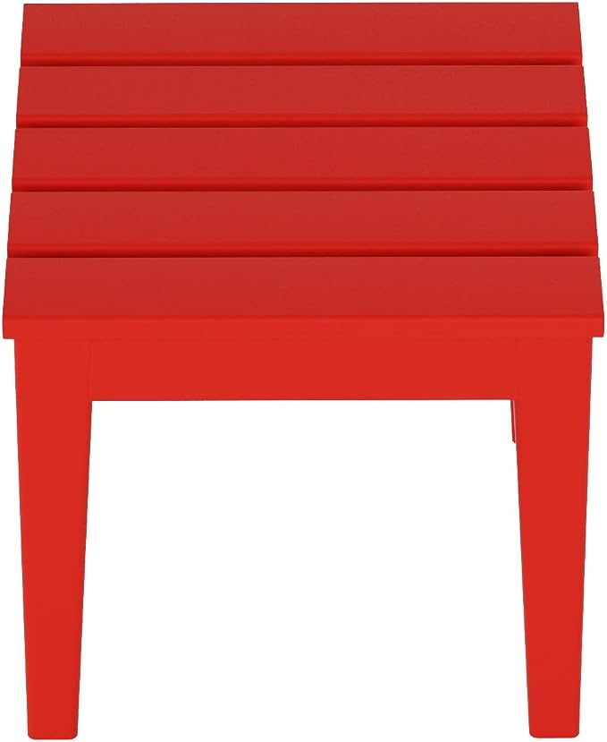 WestinTrends Ashore Outdoor Patio Modern Adirondack Side Table, Red