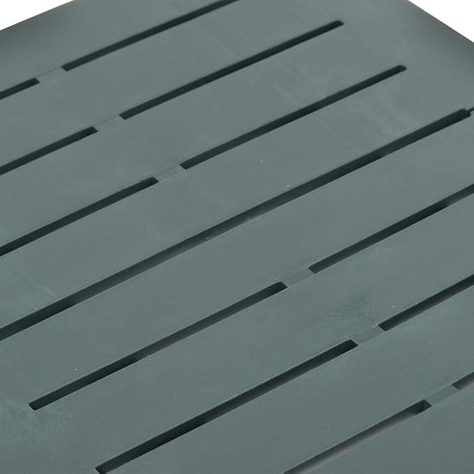Folding Garden Table, Small Outdoor Side Table for Balcony and Patio, Square Portable Table, Synthetic Plastic, Matte Finish, 17.7 x 17.7 x 19.7 in, Green