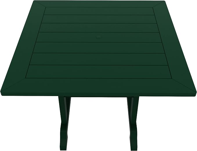 HDPE Laguna 43" Square Dining Table,Dark Green