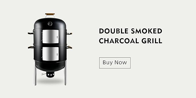 20.5" Smoker grill XXL built in thermometer Air vent 2 pcs doors Multi-Layer heavy duty Smoke BBQ with Rib hanger set with 4 Hooks Parties backyard