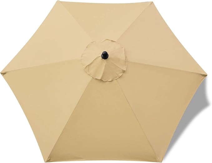 Sunnyglade 7.5ft Patio Umbrella Replacement Canopy Market Umbrella Top Outdoor Umbrella Canopy with 6 Ribs