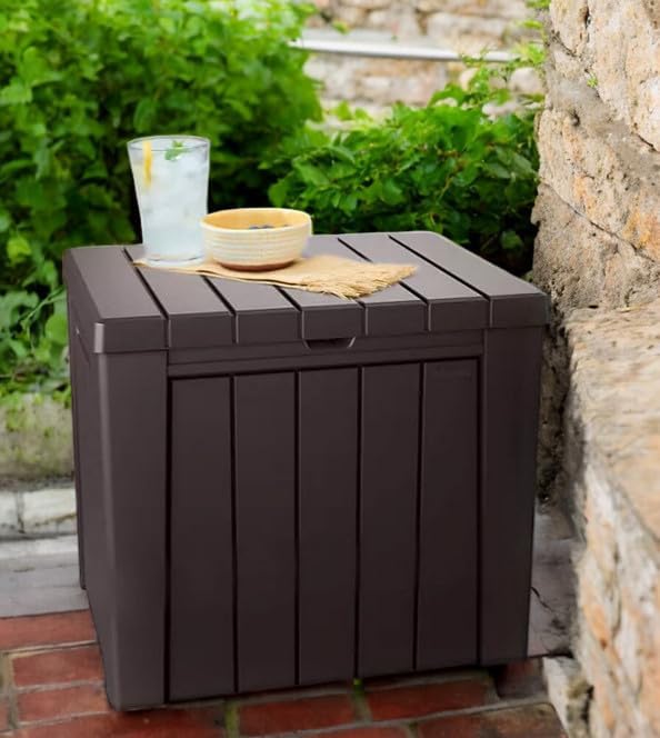 30 Gallon Deck Container,All-Weather Seamless Indoor Comfort Meets Outdoor Durability for Every Environmen (Brown)