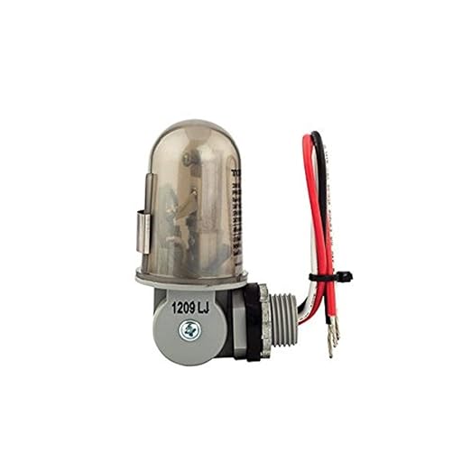 NSI TORK 2001 Outdoor 120-Volt Photocontrol - Stem & Swivel Mount - Controls Lighting Dusk to Dawn - Compatible with Incandescent/Compact Fluorescent/Halogen/LED, 1-Pack