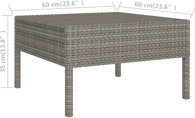 Patio Lounge Set with Cushions,Outdoor Patio Furniture,Outdoor Chat Conversation Set,Garden Furniture Sets,for Patio,Backyard,Garden,Outdoor,6 Piece Poly Rattan Gray