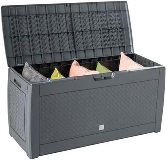 Alfresco Home Urban Matuba Resin Home and Garden Storage Box in Umber Brown