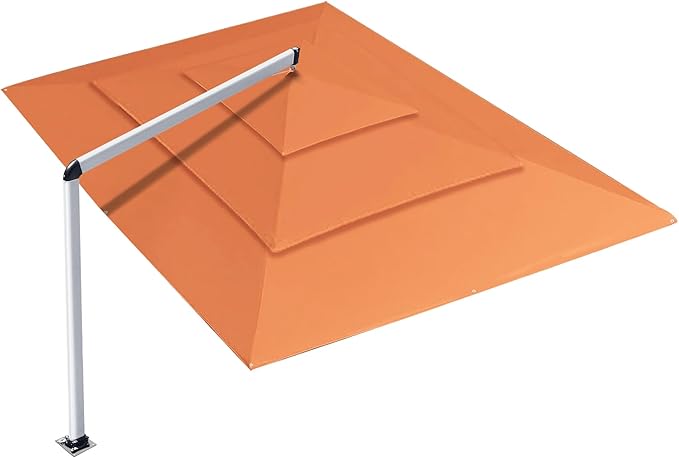 EliteShade USA Atlas 3-Tier 10x13FT Full Aluminum Cantilever Patio Umbrella for Outdoor Restaurant Garden Courtyard Deck Pool and Marketing with Light (No battery), Rust