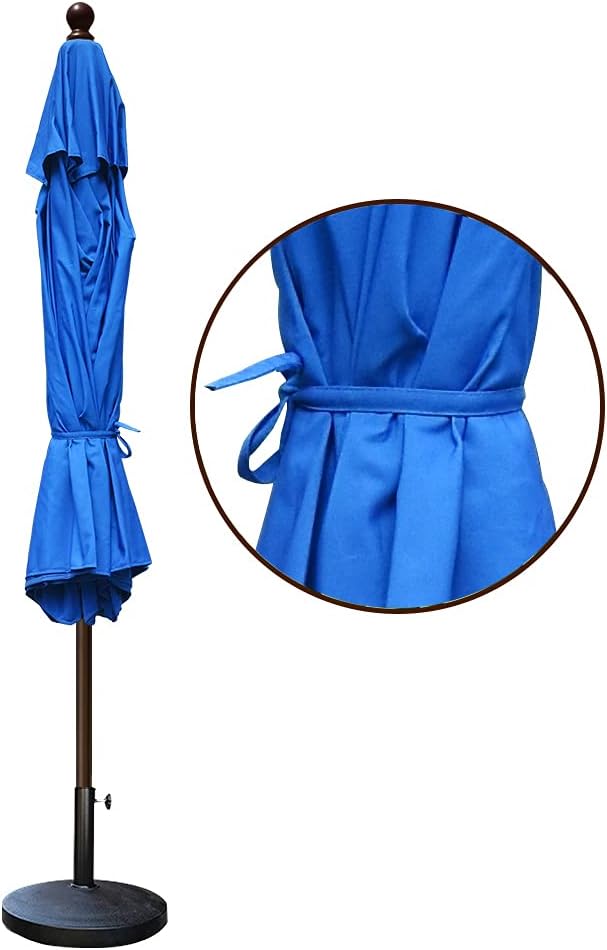 EliteShade USA 10-Year-Non-Fading 9Ft Market Patio Umbrella, UPF 50+ UV Protection Performance Sun Umbrella, Heavy Duty Commercial Grade Outdoor Table Umbrella with Crank & Tilt, Windproof Vented Top for Garden, Pool, Deck and Outdoor Playsets, Royal Blue