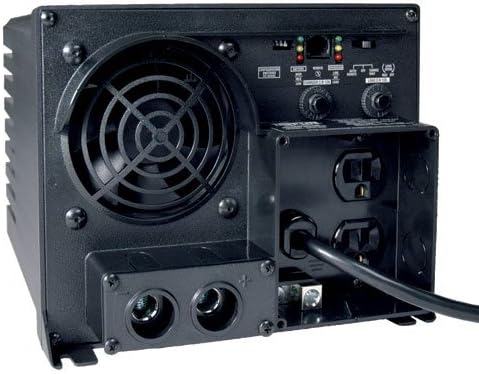Tripp Lite Power Inverter/Charger w/Auto Transfer Switching, 1250W, 12VDC 120V, 5-15R, 2-Outlets for RVs, Trucks, Fleet Vehicles & Emergency Vehicles, 1 Year Warranty (APS1250)