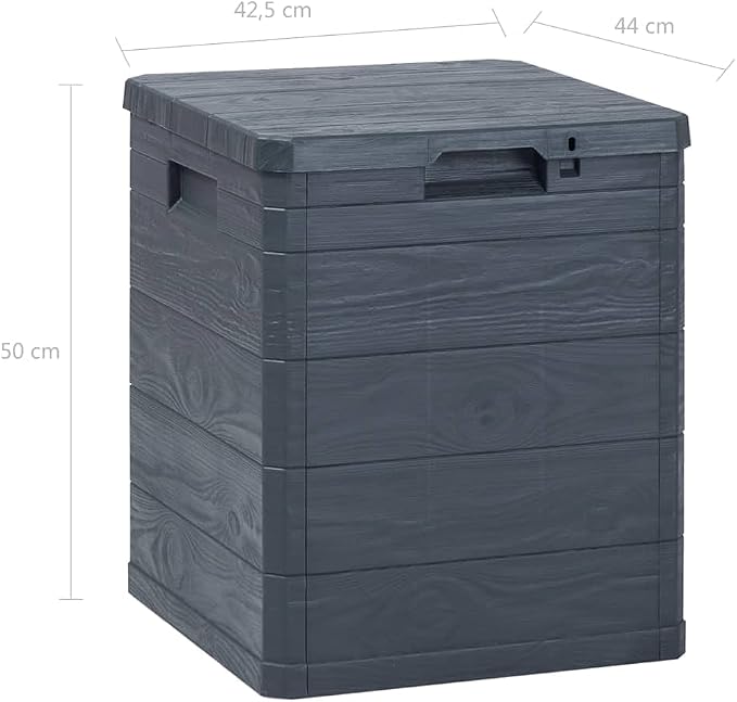 (Fast Shipments) Garden Storage Box 23.8 gal Anthracite for Patio Furniture, Outdoor Cushions, Garden Tools and Pool Toys