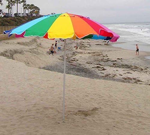 Beach Umbrella Rainbow Includes Carry Bag