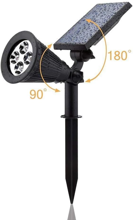 URPOWER Solar Lights Outdoor, 2-in-1 Solar Spot Lights Waterproof with 2 Lighting Modes, Adjustable Solar Powered Spotlights Auto On/Off Landscape Lights for Yard Garden Pathway, 2 Pack (Warm White)