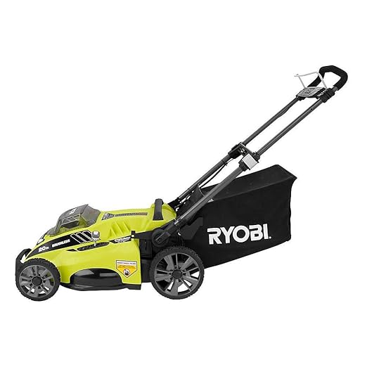 Ryobi RY40180 40V Brushless Lithium-Ion Cordless Electric Mower Kit, with 5.0Ah Battery, 19.88" x 40.748" x 22.677"