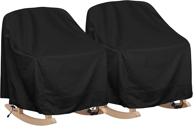Patio Chair Covers Waterproof Patio Furniture Covers, 27.5"W x 32.5"D x 43"H for Outdoor Rocking Chair 2 Pack