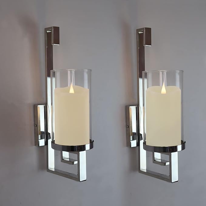 TECHLONG Flameless Candles with Remote Timer, 3D Moving Flickering Flame Battery Operated Candles Lasting 1000+ Hours, 6" x 3" Ivory Real Wax Electric LED Pillar Candles, Set of 2