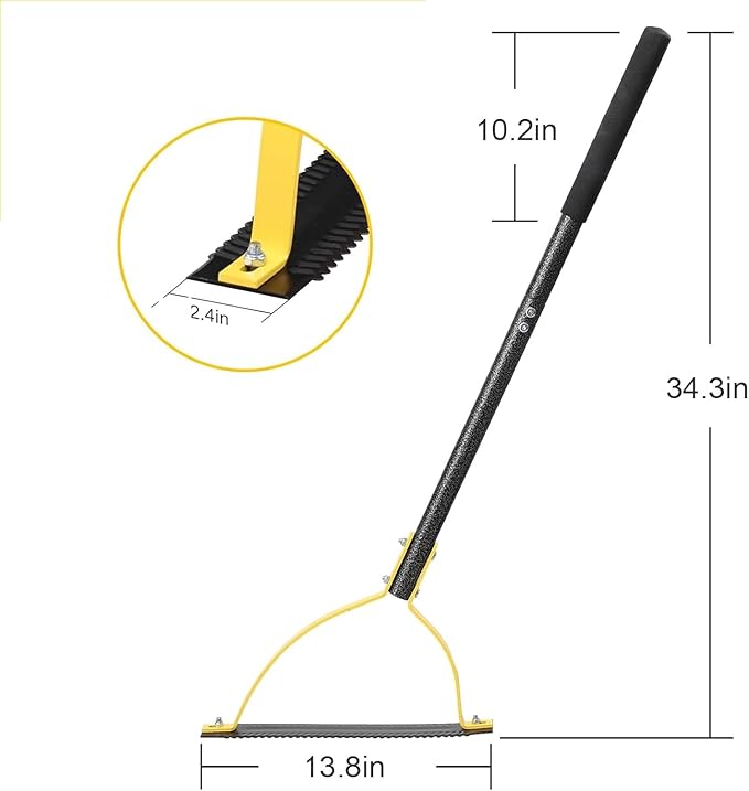 Lilyvane Manual Grass Whip, 30" Weed Cutter Tool with Double-Edged Serrated Steel Blade - Heavy Duty Weed Grass Cutter for Garden, Yard, Field and Ditches