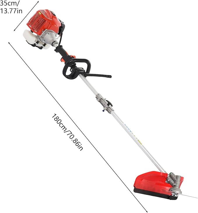 52cc Gas Weed Wacker, 5 in 1 Weed Eater Gas Powered, Brush Cutter and Gas String Trimmer 2-Cycle Extreme Duty, 1-Year Warranty, Grass Trimmer 2025 Upgraded
